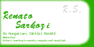 renato sarkozi business card
