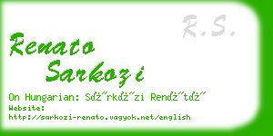 renato sarkozi business card